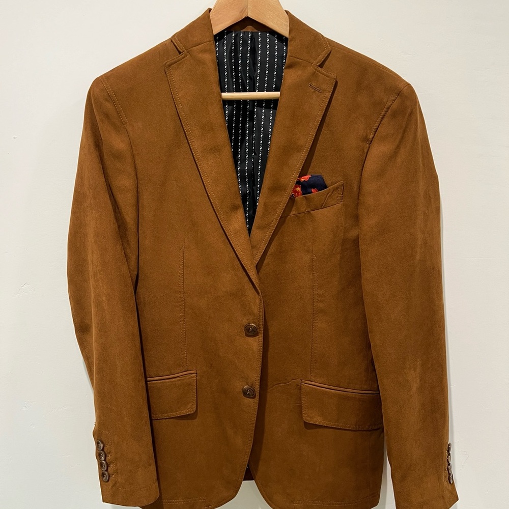 Zara Brown Suede Sport Coat Blazer